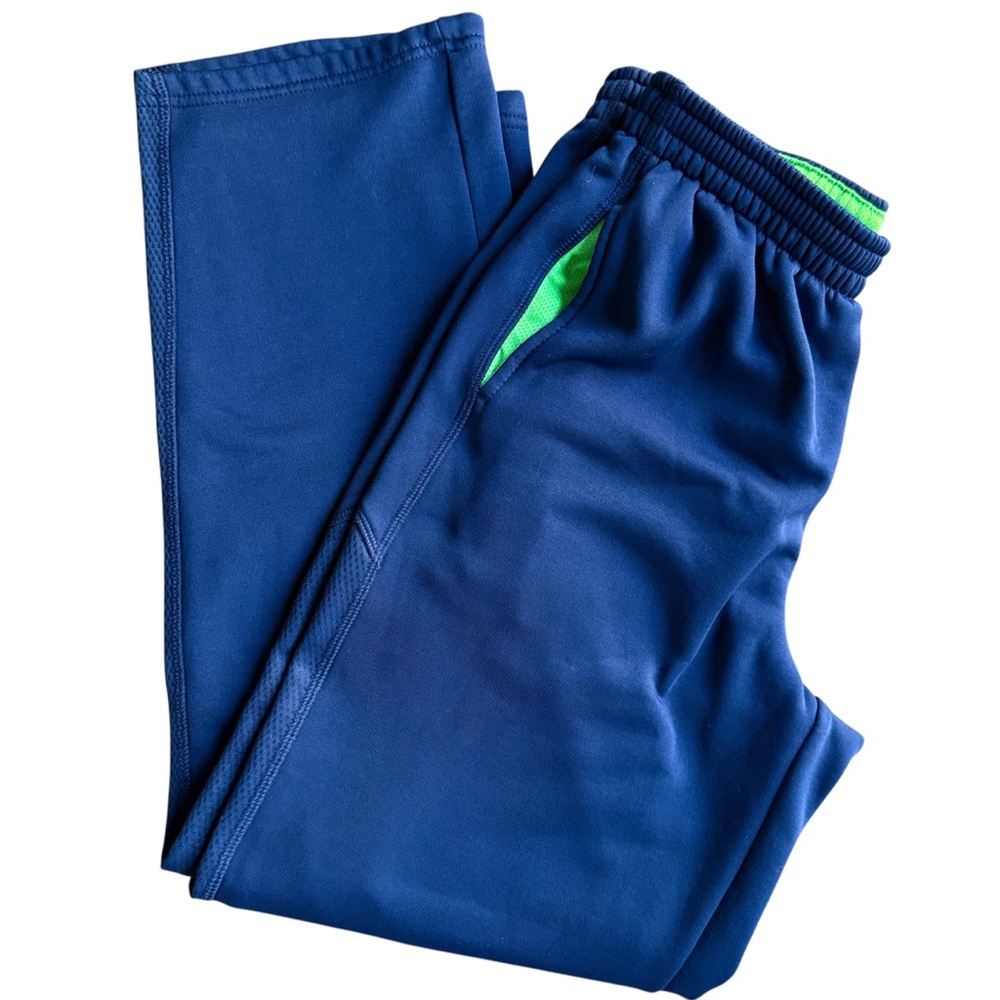 Tekgear Fleece Lined Athletic Pants Boys Size XL Navy And Green